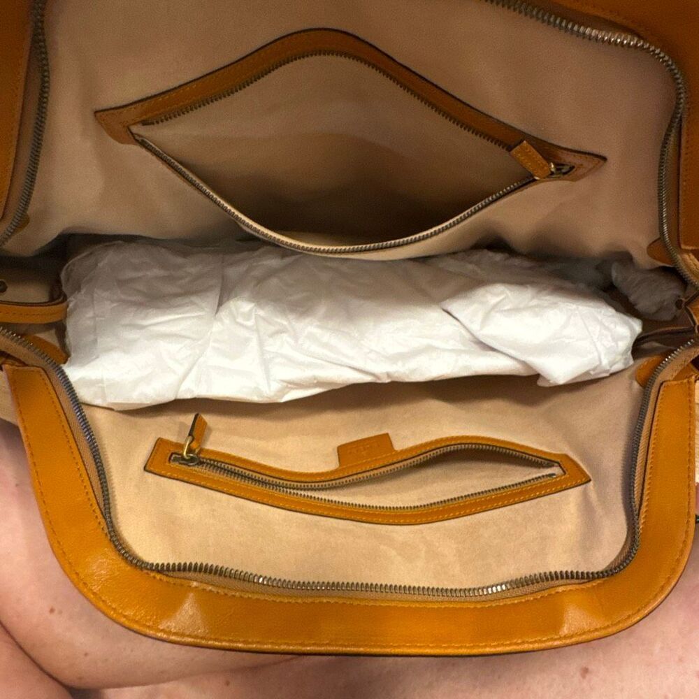 Gucci ReBelle Orange Leather Satchel Bag - Picture 10 of 14